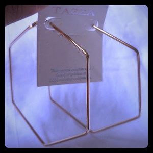 Gold Dangle Hoop Style Earrings